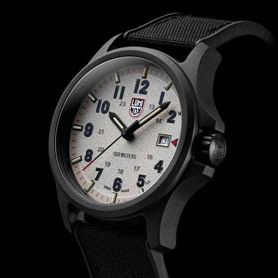 Luminox Atacama Field Urban Adventure Watch 43mm Grey Dial Black/Green Rubber/Webbing Strap