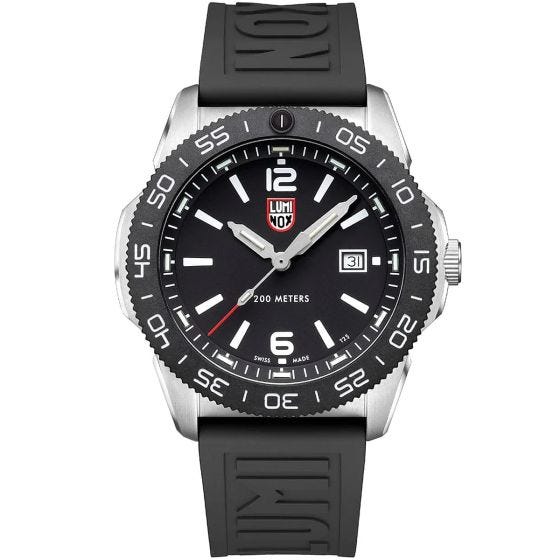 Luminox Pacific Diver Dive Watch 44mm Black Dial Stainless Steel Case Black Rubber Strap