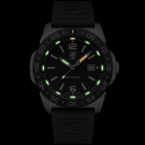 Luminox Pacific Diver Dive Watch 44mm Black Dial Stainless Steel Case Black Rubber Strap