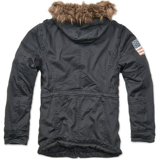 Brandit Vintage Explorer Stars & Stripes Jacket Black