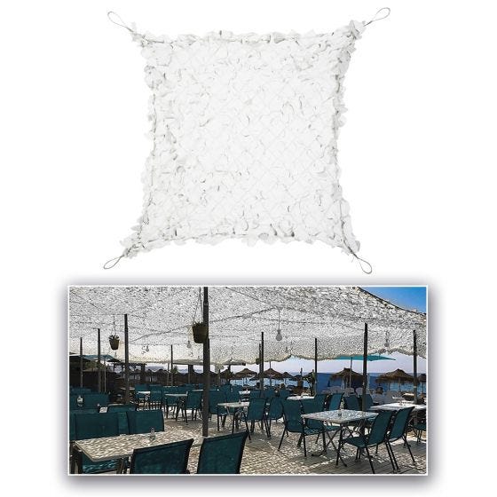 CamoSystems Shade Sail Net Broadleaf 4x4 White