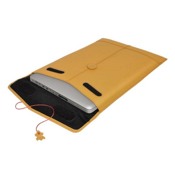Civilian Pro Manila-15 Leather Laptop Sleeve for MacBook Pro 15" Mango
