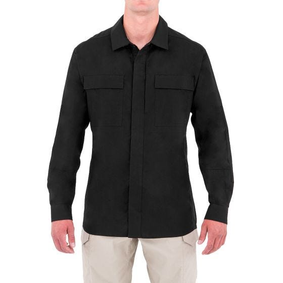 First Tactical Men's Tactix Long Sleeve BDU Shirt Black