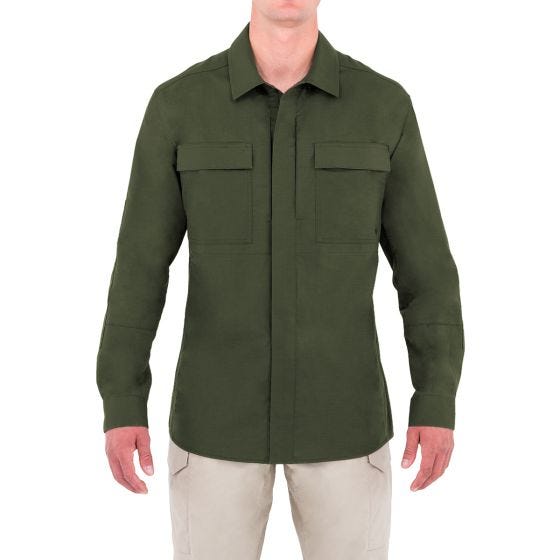 First Tactical Men's Tactix Long Sleeve BDU Shirt OD Green