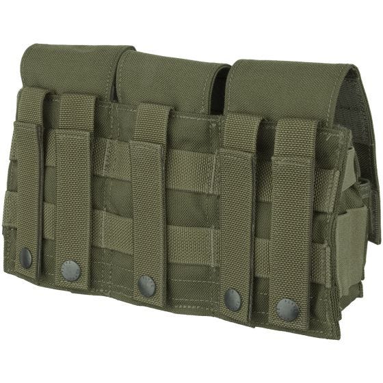 Flyye Industries MOLLE Combo M4+Dual 9mm Mag Pouch Ranger Green