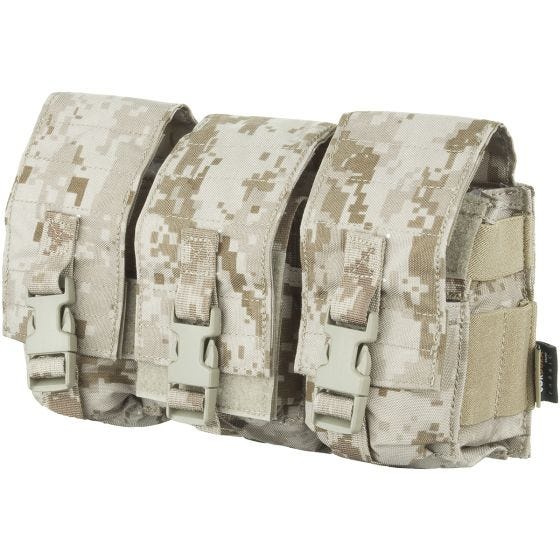 Flyye Industries MOLLE Combo M4+Dual 9mm Mag Pouch AOR1
