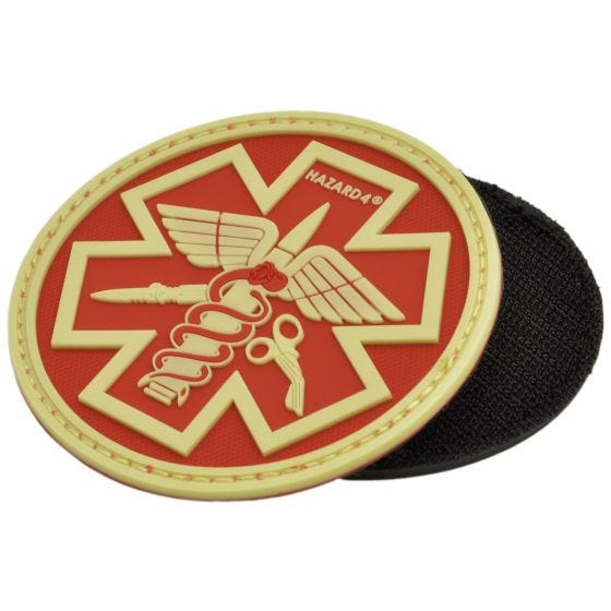 Hazard 4 3D Combat Caduceus Medic Morale Patch Glows in the Dark