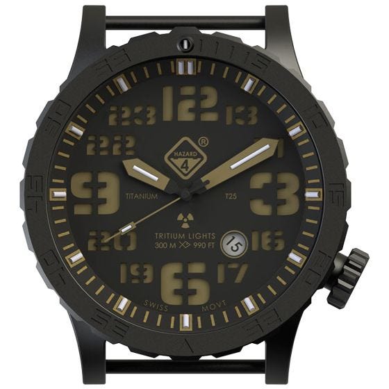 Hazard 4 Heavy Water Diver Titanium Tritium Watch Cavern Green/Yellow