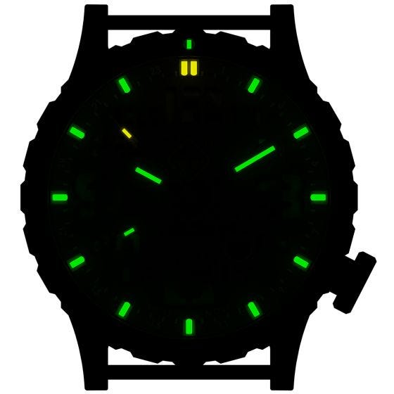 Hazard 4 Heavy Water Diver Titanium Tritium Watch Nightwatch Yellow GMT Green/Yellow