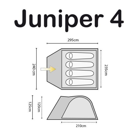 Highlander Juniper 4 Tent Deep Blue