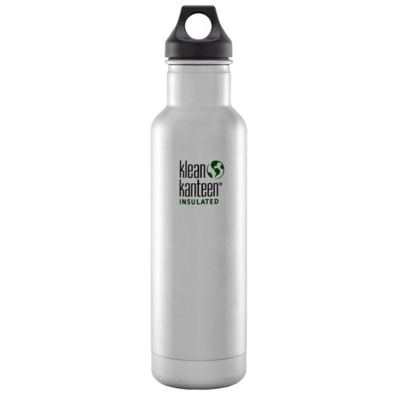 Klean Kanteen 592ml Classic Insulated Bottle Loop Cap Brushed Stainless