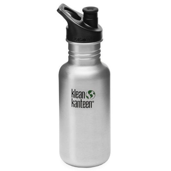 Klean Kanteen Classic 532ml Bottle with Sport Cap 3.0 Brushed Stainless