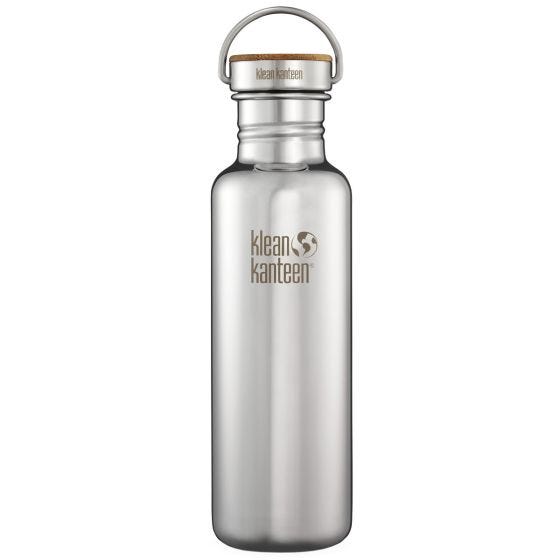 Klean Kanteen Reflect 800ml Bottle Unibody Bamboo Cap Mirrored Stainless