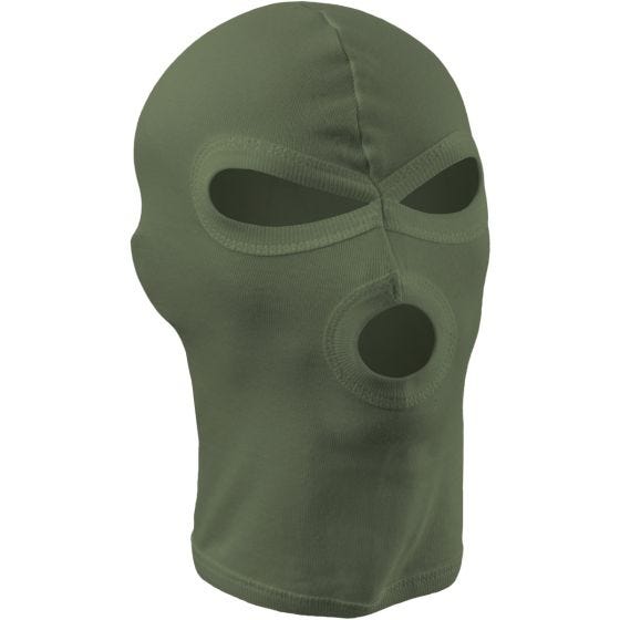 MFH 3 Hole Balaclava Lightweight Cotton OD Green