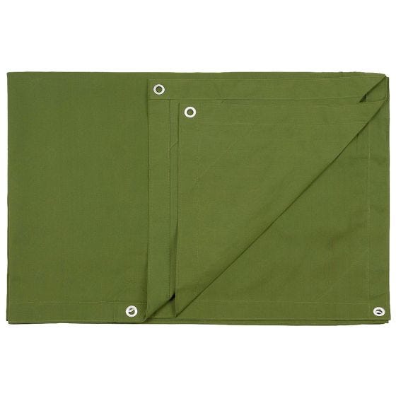 MFH Canvas Tarpaulin Metal Eyelets 183x244cm Olive