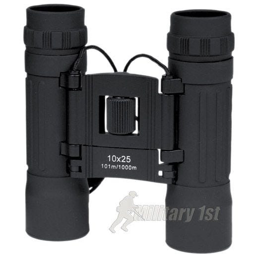 Mil-Tec Foldable Binocular 10x25 Black