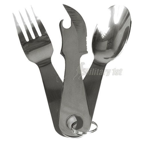 Mil-Tec Stainless Steel Cutlery Set with Pouch