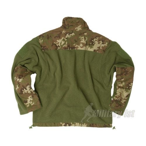 Mil-Tec Fleece Jacket with Ripstop Patch Vegetato Woodland