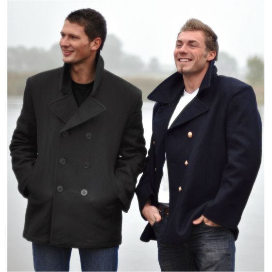 Mil-Tec US Navy Pea Coat Black