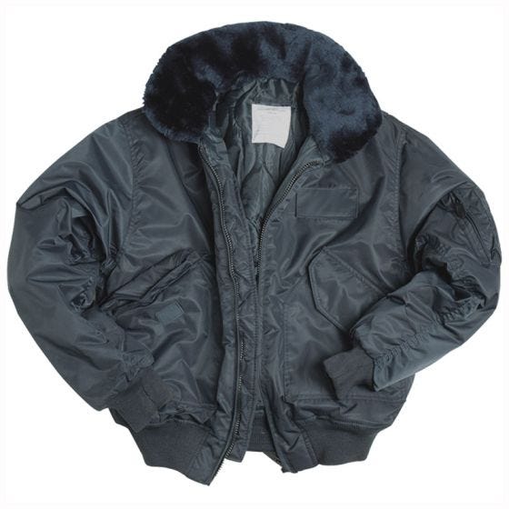 Mil-Tec CWU Jacket with Fur Collar Navy