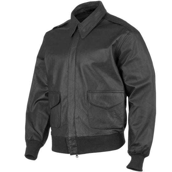 Mil-Tec A-2 Leather Flight Jacket Black