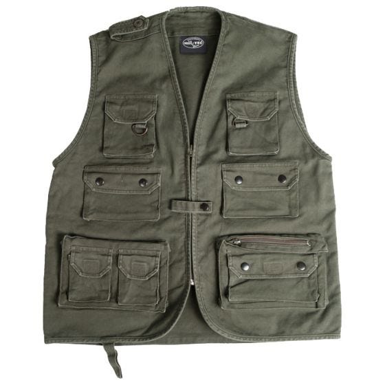 Moleskin Fishing Vest Olive