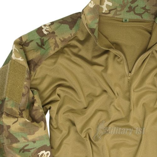 Mil-Tec Warrior Shirt with Elbow Pads Arid Woodland