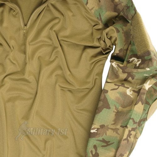 Mil-Tec Warrior Shirt with Elbow Pads Arid Woodland
