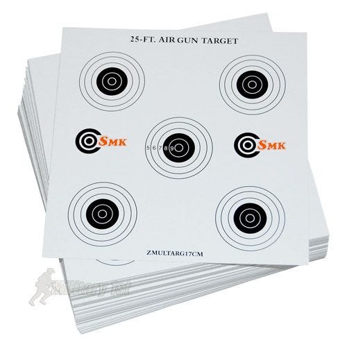 SMK 25ft 17cm Card Targets (100 Pack)