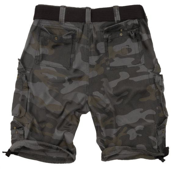 Surplus Division Shorts Black Camo